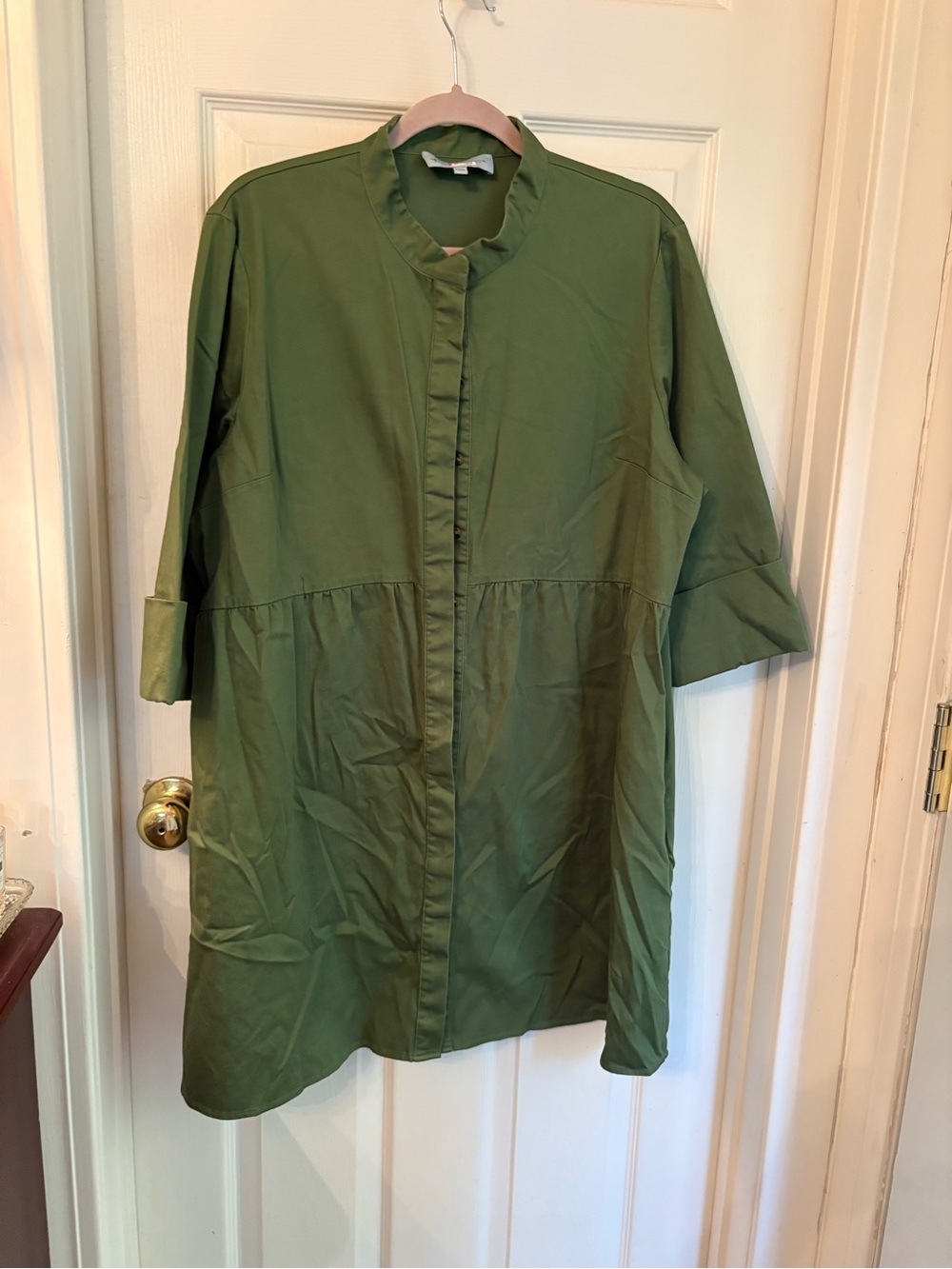 Tuckernuck Olive Green Longline Button-Front Tunic